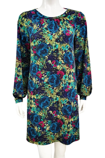 The Gwyneth mini dress from Mandala in Vintage Roses is shown on a mannequin against a white background 