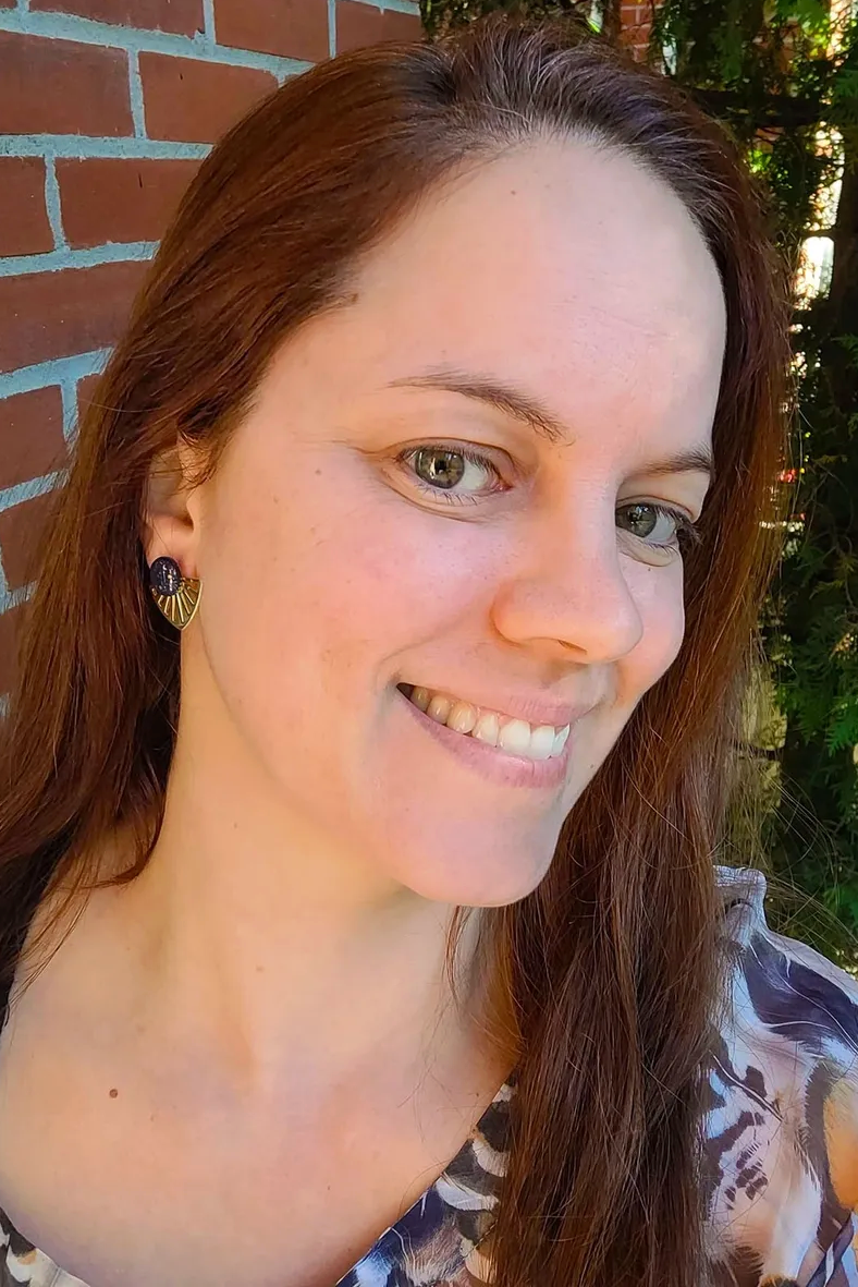 Ceramic Studs with Gold Jacket Earrings