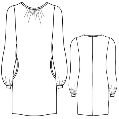 Designer Sketch for the Gwyneth dress by Mandala 