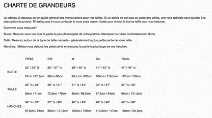 Slak Size Chart