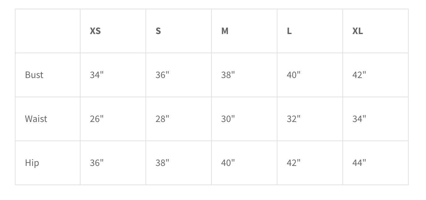 Studio D Size Chart