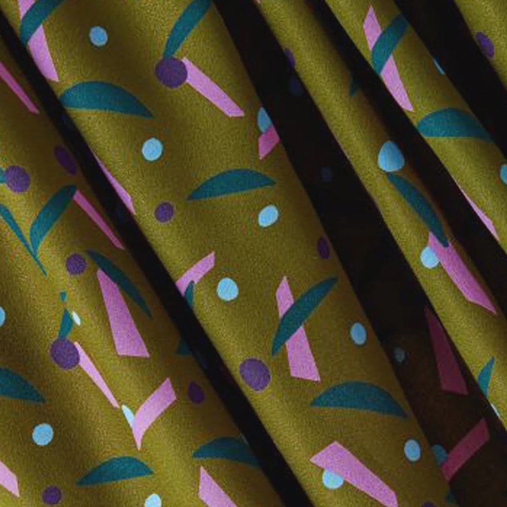 Playtime Ivy print swatch for the Cecil Box Blouse by Mandala