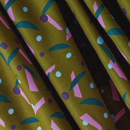 Playtime Ivy print swatch for the Cecil Box Blouse by Mandala