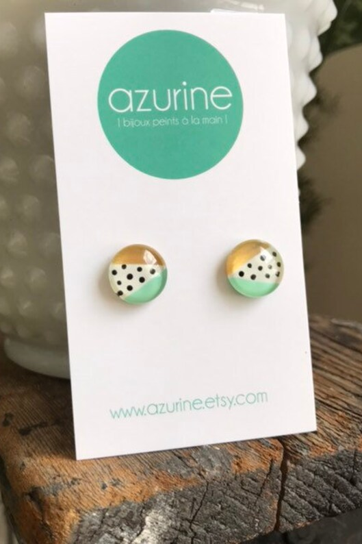 Circle Stud Earrings