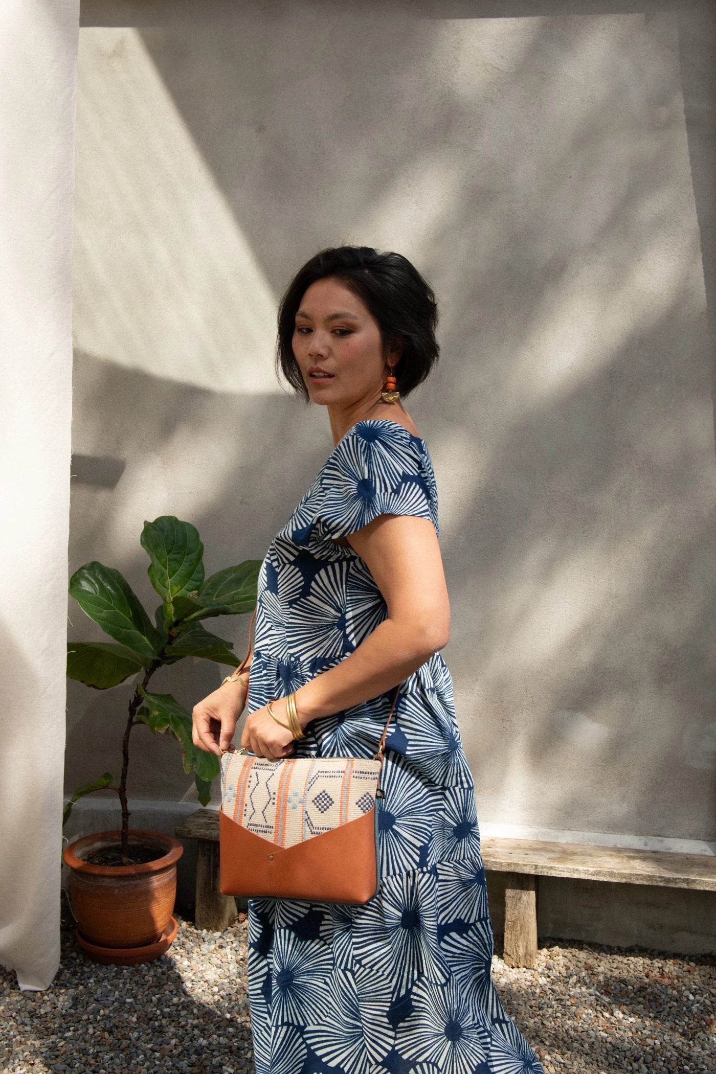 Woodstock Recycled Leather Shoulder Bag