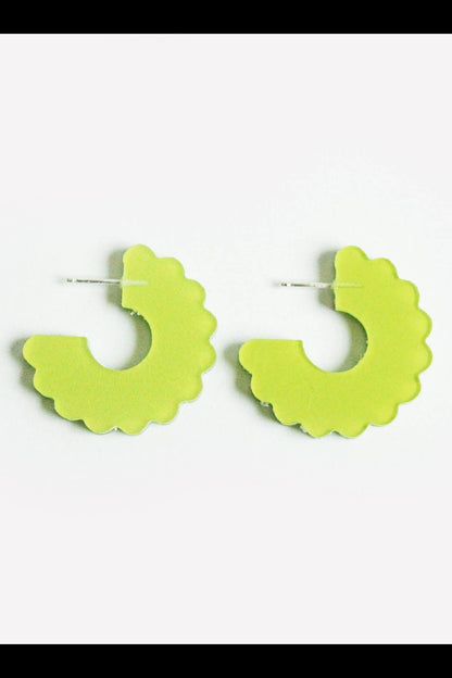 Earrings Scallop Small Hoop