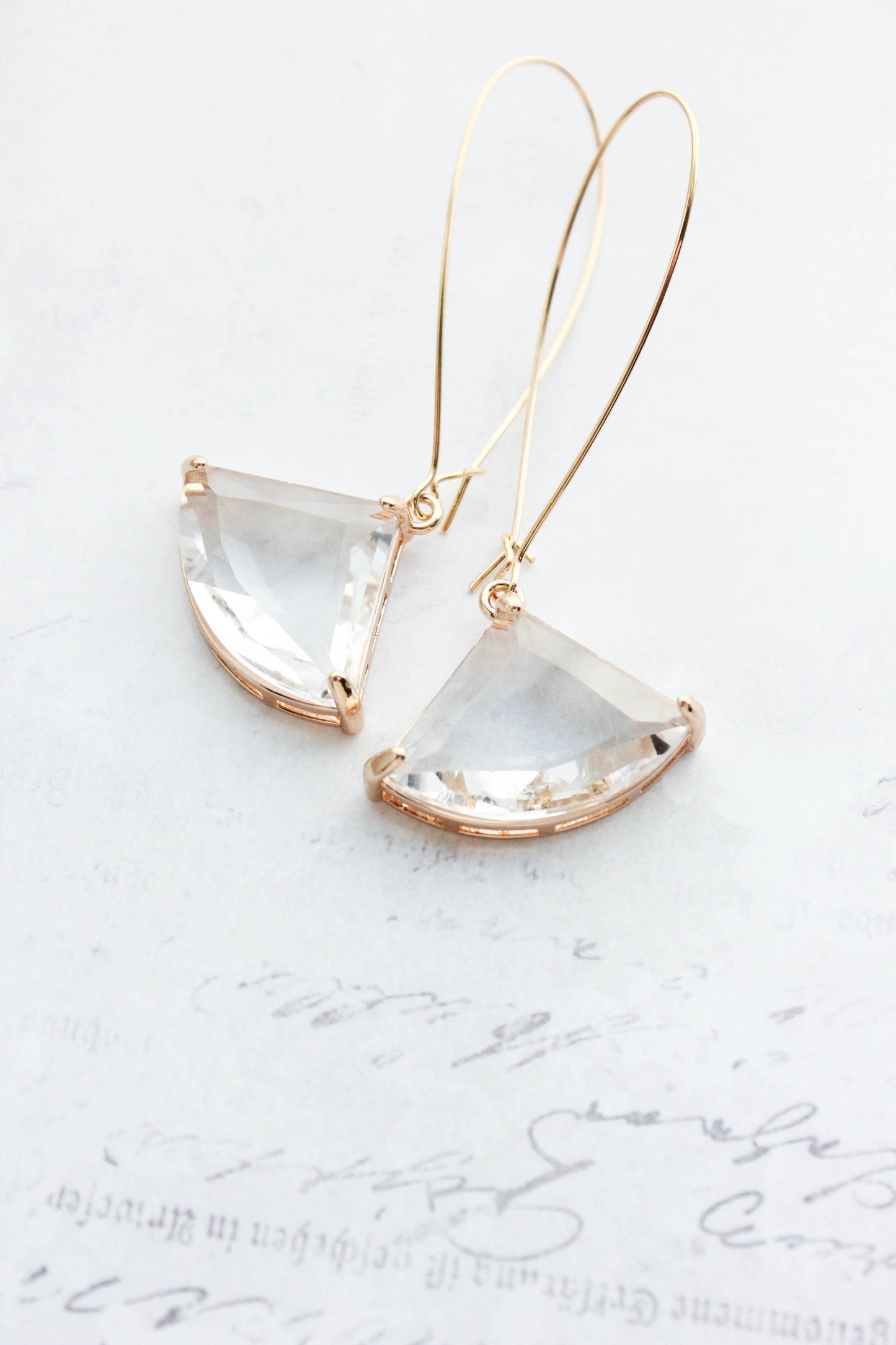 Large Clear Glass Art Deco Earrings | 5 options