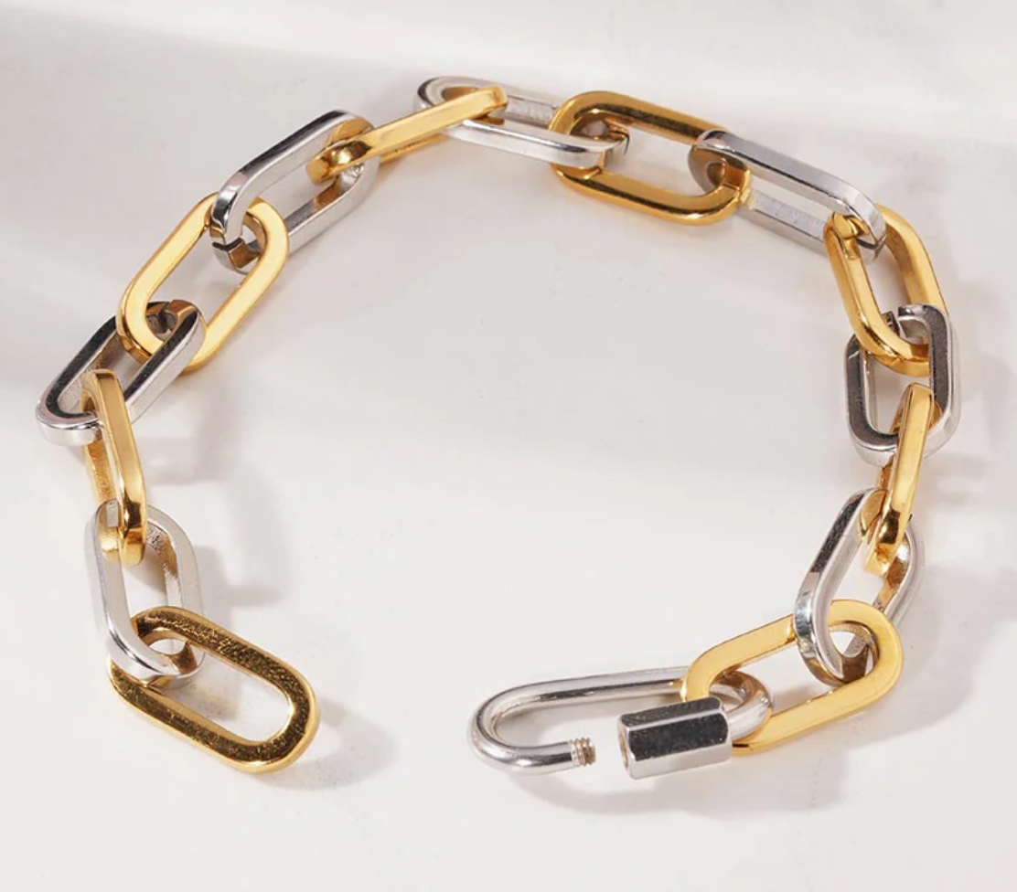 Relier Carabiner BiColour Link Bracelet-Waterproof  
