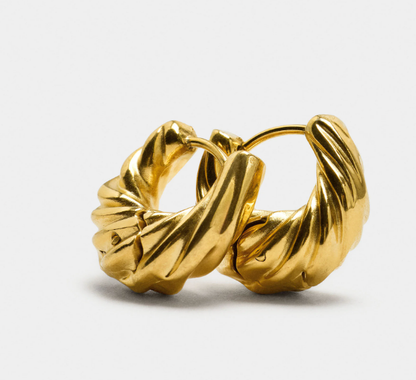 Twisted Hoop Earring- PVD 18K gold
