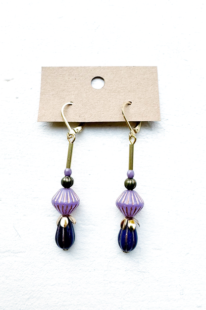 Beaded Czech Glass Earrings