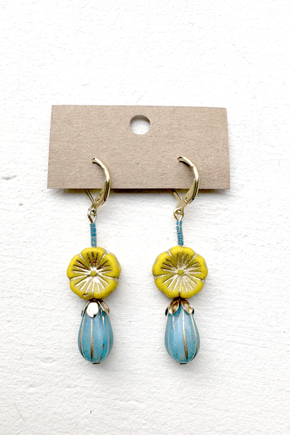 Beaded Czech Glass Earrings