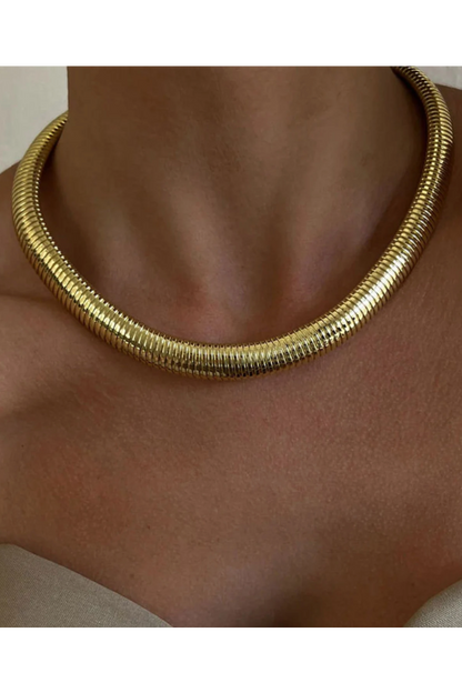 Tobogas Cobra Omega Collar Necklace | PVD Waterproof