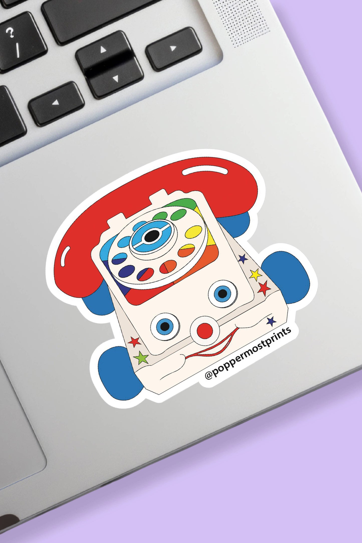 Retro Toy Phone Sticker