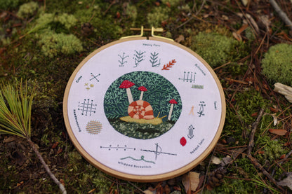 Forest Floor - Embroidery Stitch Sampler