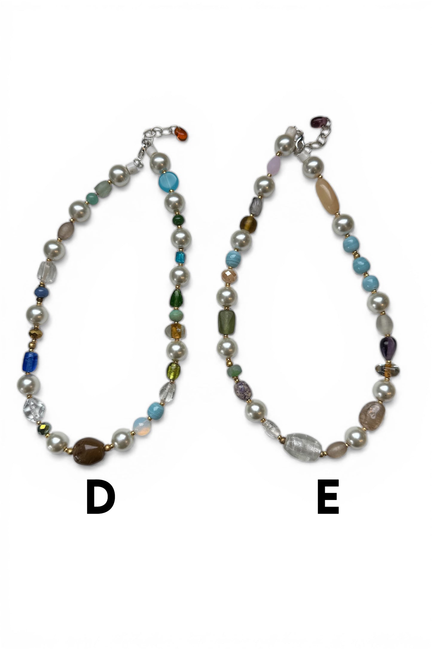 Vintage Glass & Resin, Large Pearl Necklaces