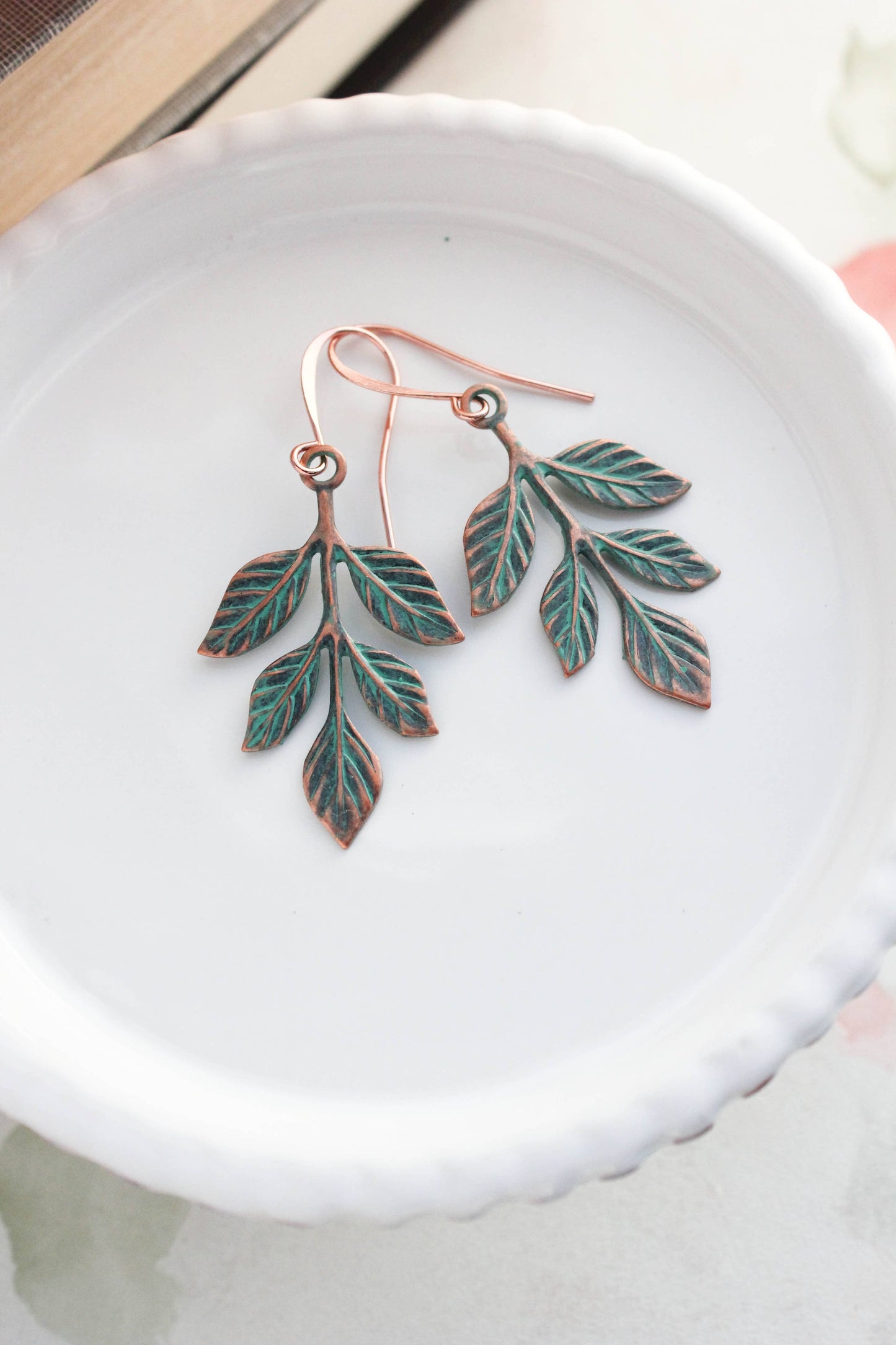 Copper Patina Branch Earrings (2 styles)