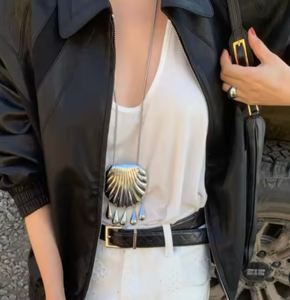 Shell Statement Fringe Pendant-Waterproof