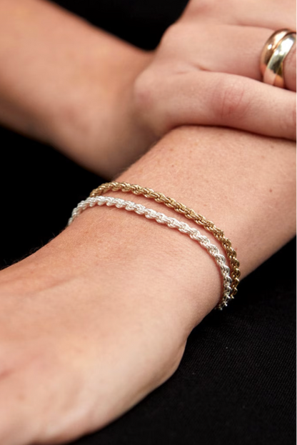 Spiga Rope Bracelet | Stainless Steel 14K Gold
