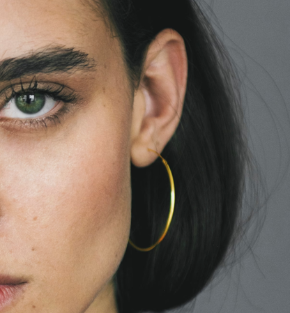 Over Sized Hoop Earrings -  14K PVD Waterproof