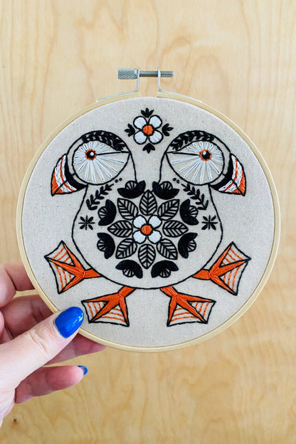 Puffin Complete Embroidery Kit