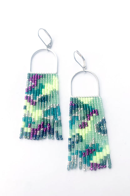 Aurora - Beaded Fringe Earrings