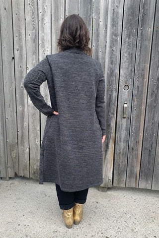 Graphite Knit Long Sleeve Duster