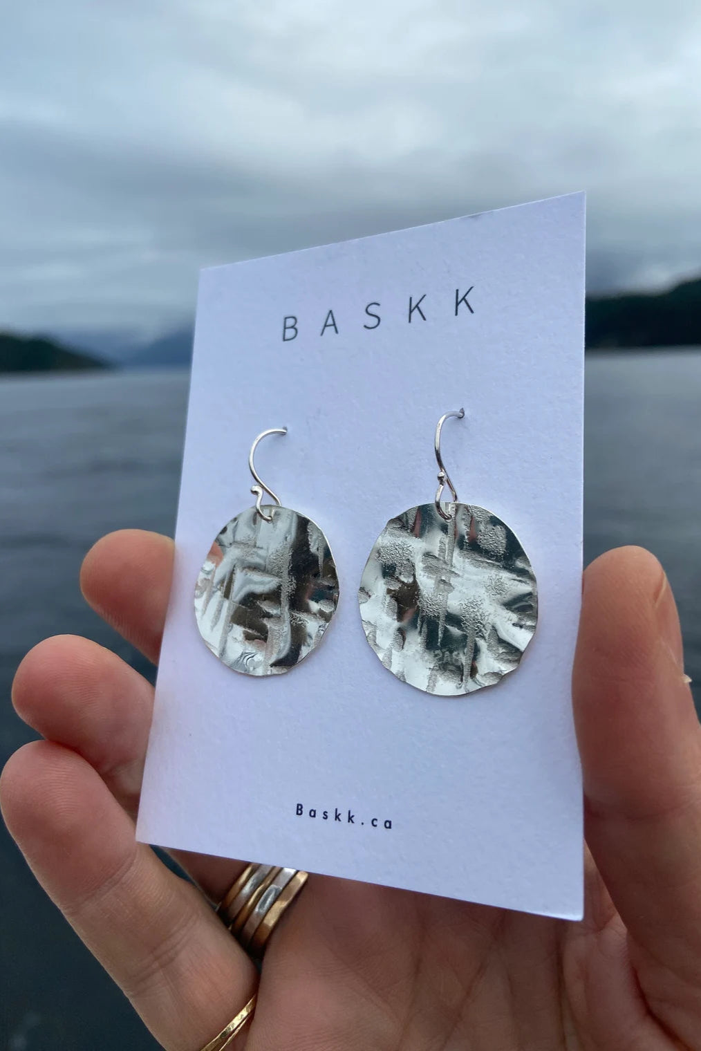 Cross Hatch Circle Dangles