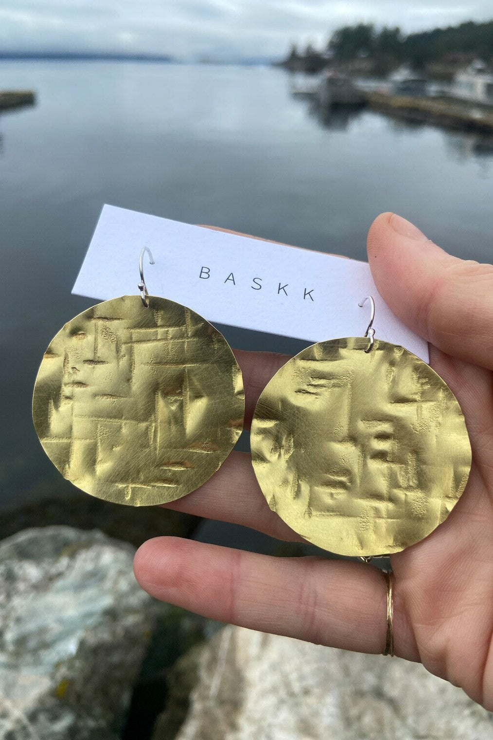 Cross Hatch Circle Dangles