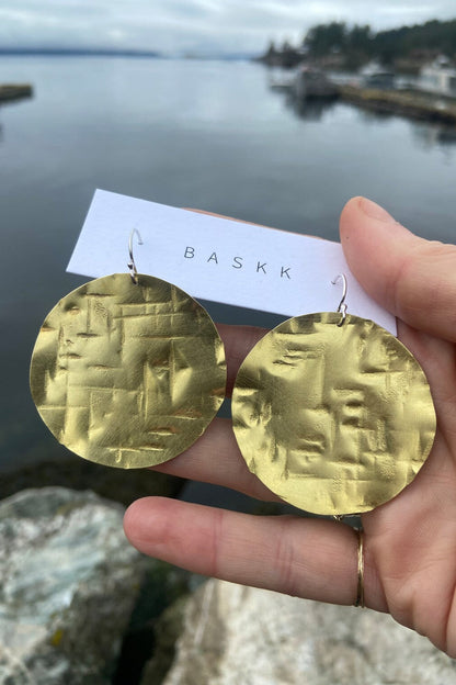 Cross Hatch Circle Dangles