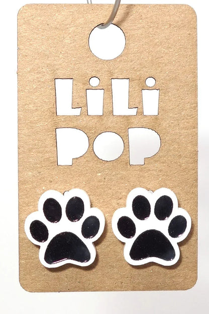 Lili0449 Paw Print Earrings