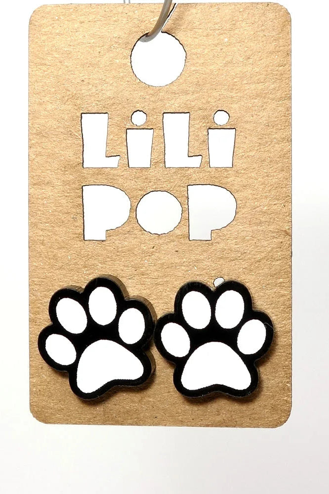 Lili0449 Paw Print Earrings