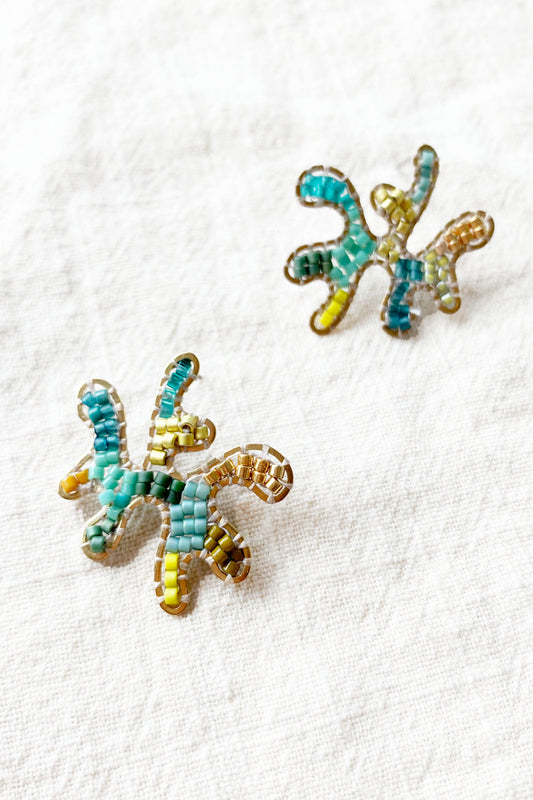 Squiggle Multicolour Studs - MADE TO ORDER