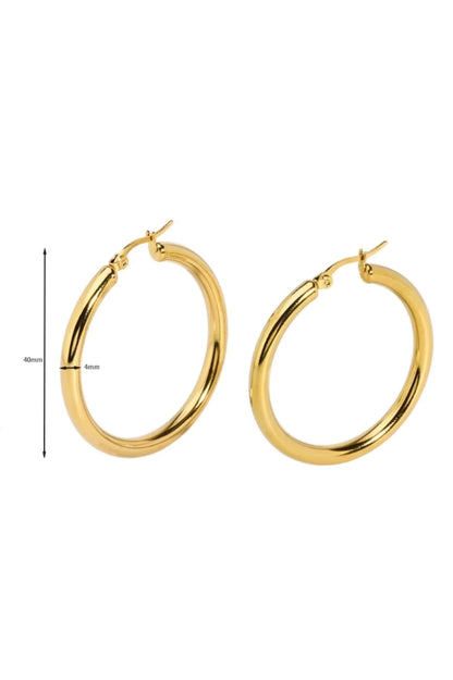 Porto Chunky Classic Hoop Earrings 