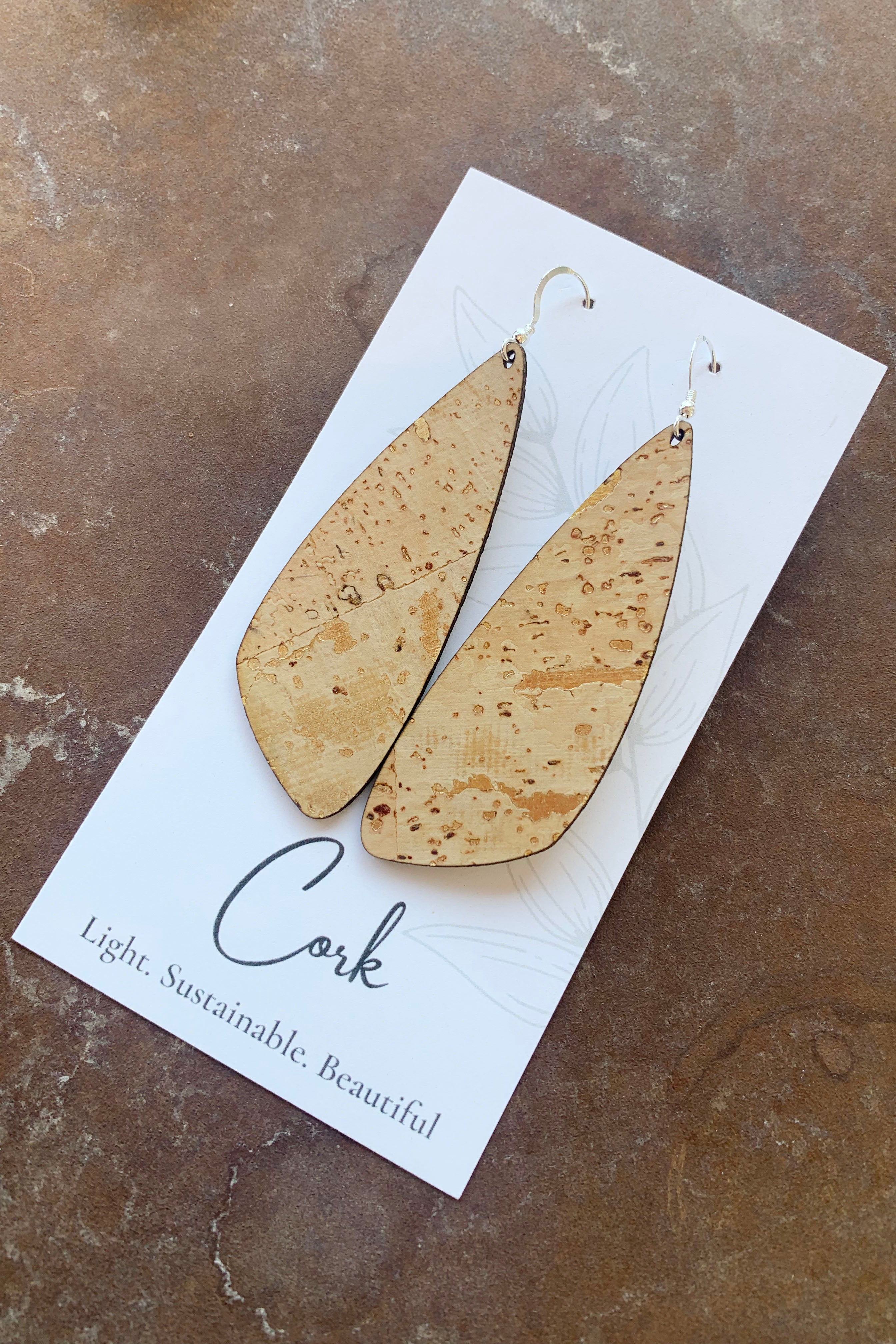 WING Shaped Cork Earrings - SEVERAL COLOUR OPTIONS