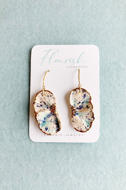 Petal Ceramic Dangle Earrings