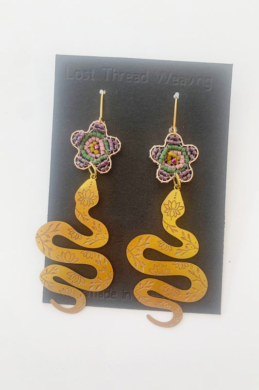 Blossom Serpent Dangle Earrings