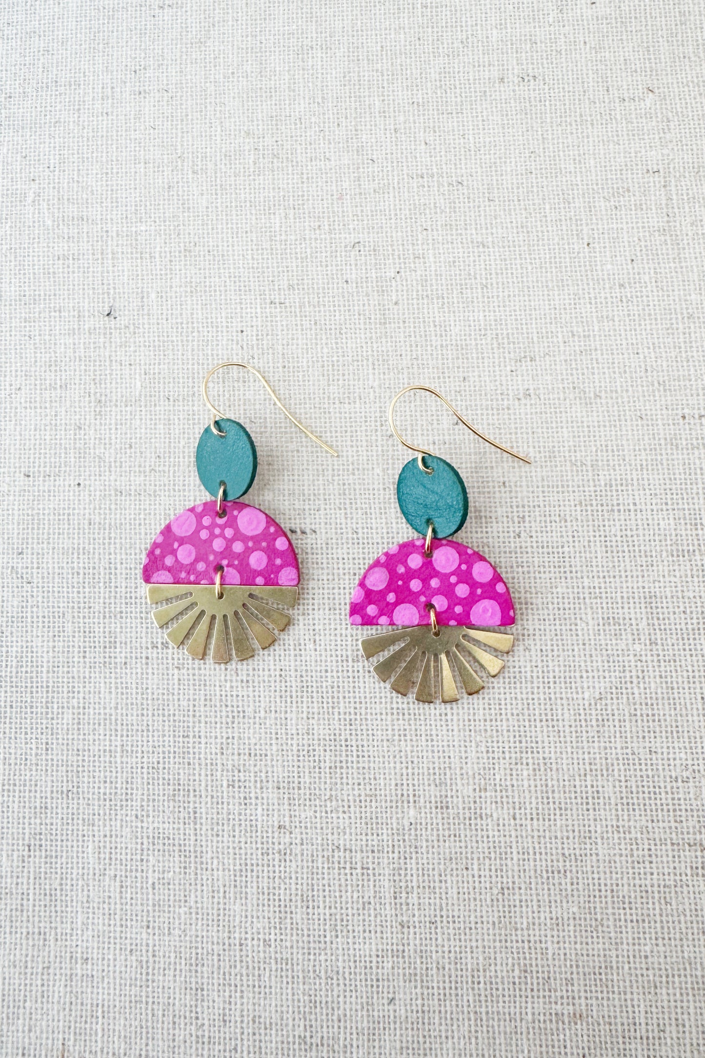 Radial Baby Burst Dangle Earrings