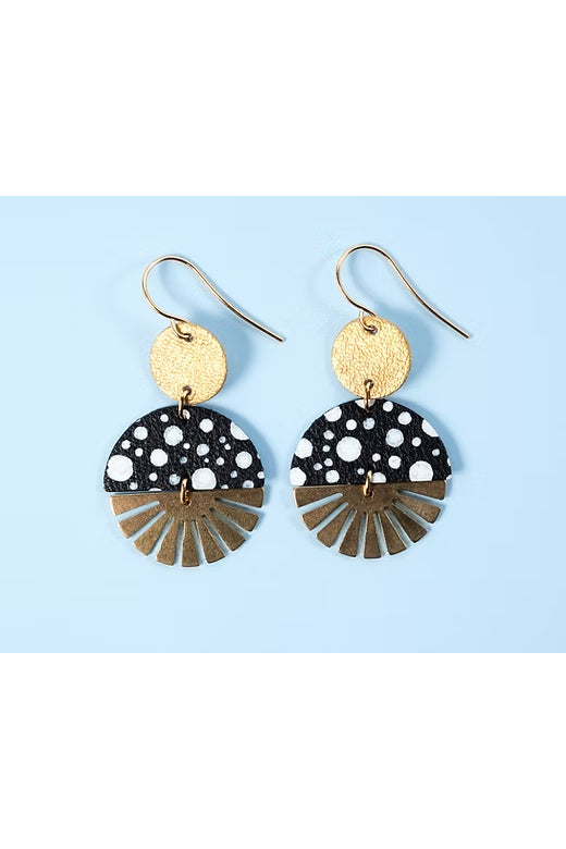 Radial Baby Burst Dangle Earrings