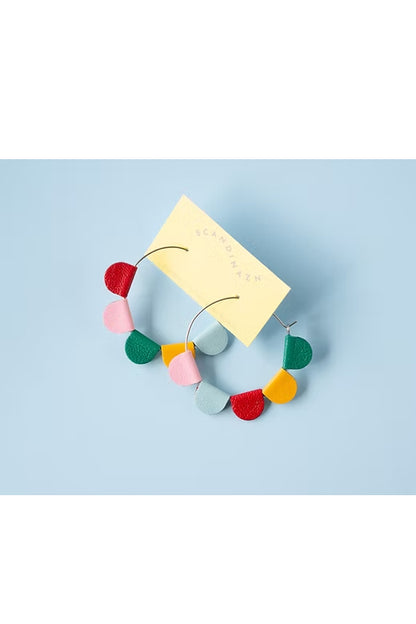 Rainbow Daisy Hoops