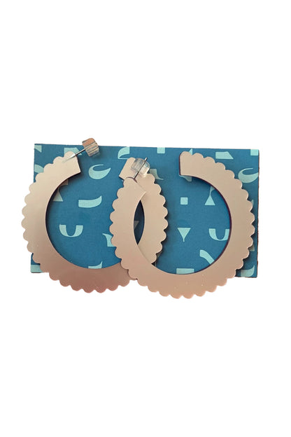 Earrings Scallop Large Hoop