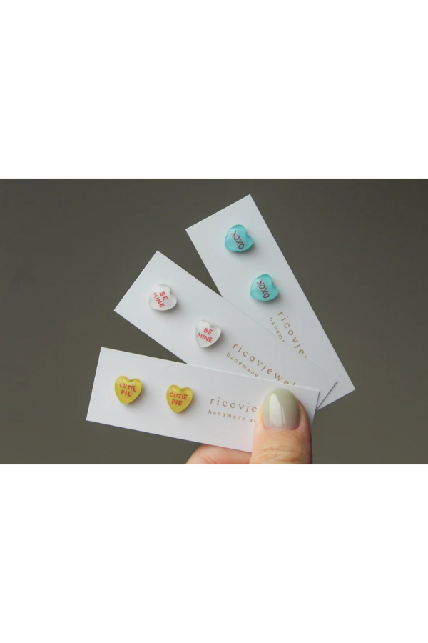 Candy Heart Stud Earrings