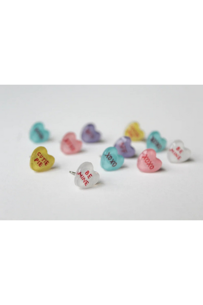 Candy Heart Stud Earrings