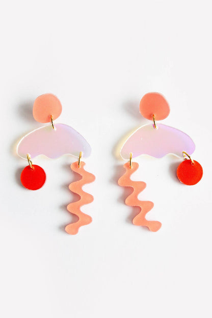Ecoresin Squiggle Storm Earrings