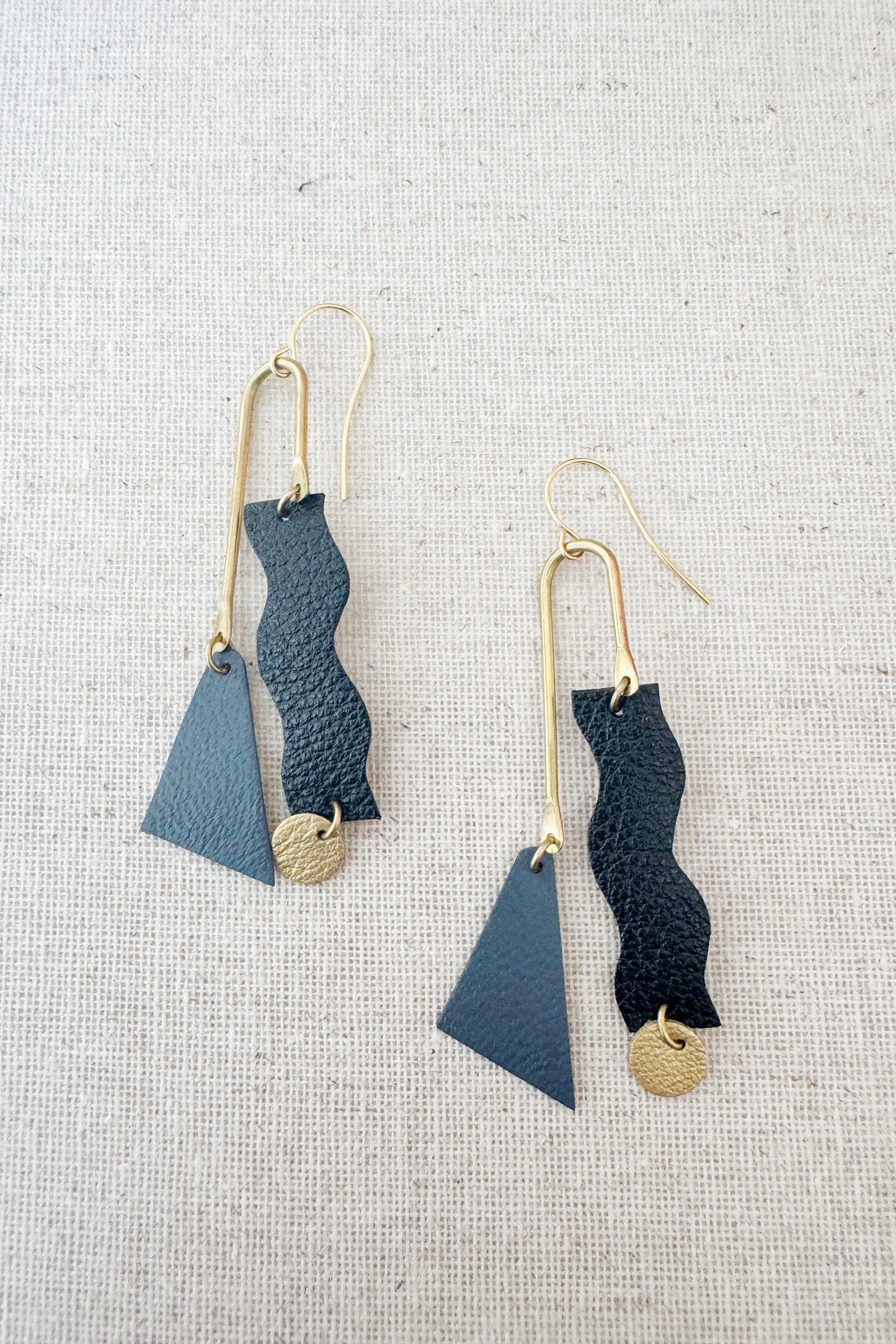 Asymmetrical Squiggle Mobile Earrings