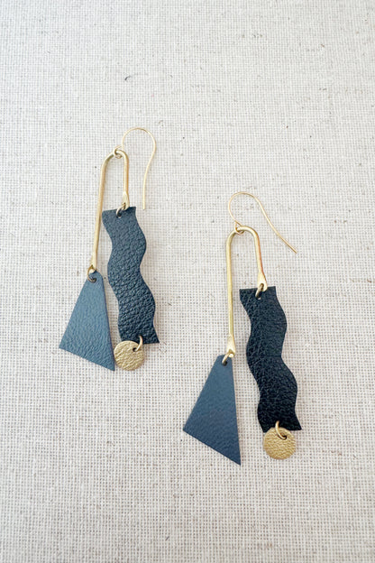 Asymmetrical Squiggle Mobile Earrings