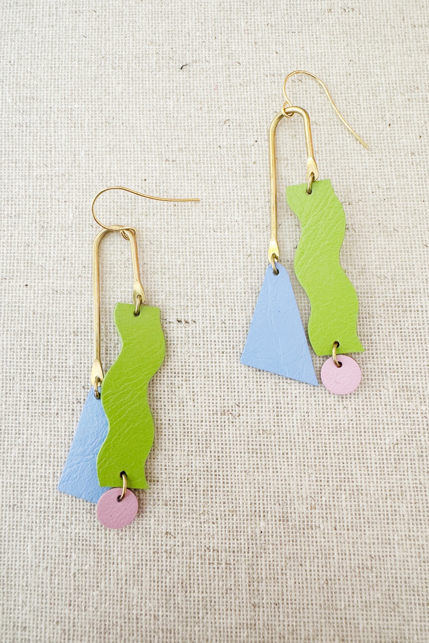 Asymmetrical Squiggle Mobile Earrings