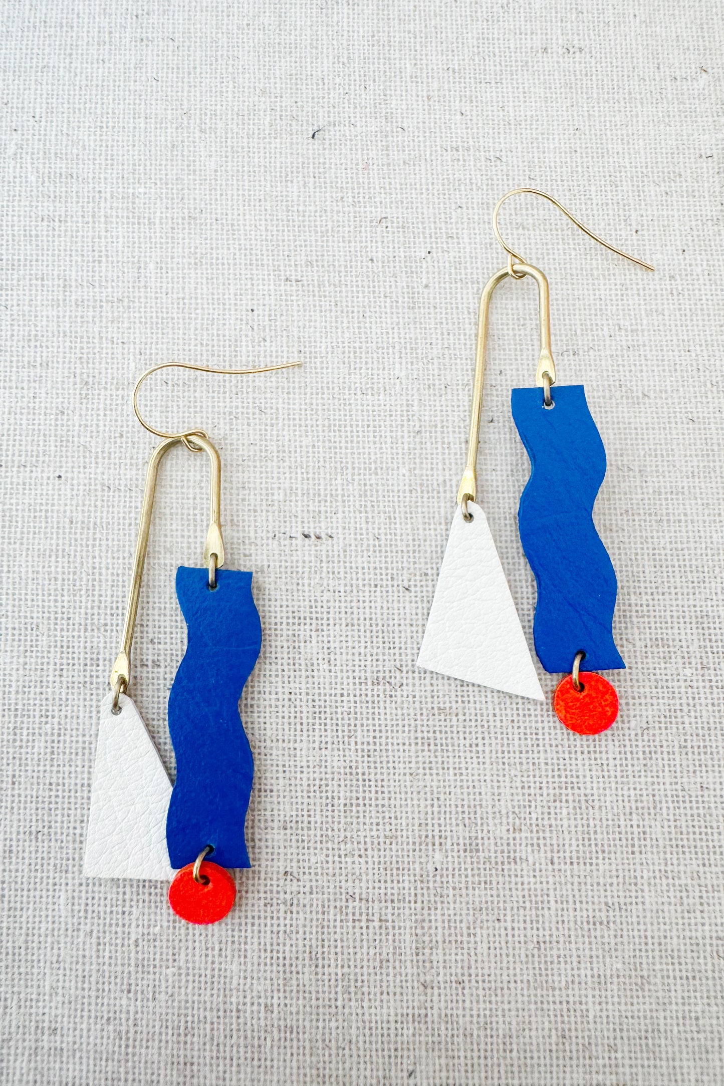 Asymmetrical Squiggle Mobile Earrings