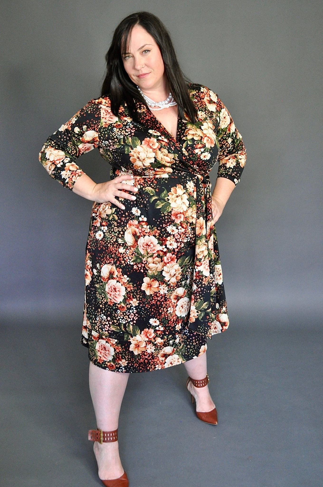 Stop & Smell the Roses Wrap Dress
