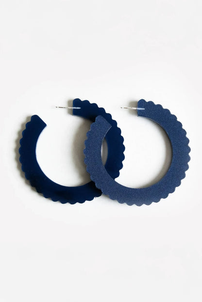 Earrings Scallop Large Hoop