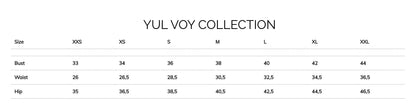 Yul Voy Size Chart